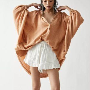 NWT Free People Henley Oversized Shirt